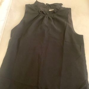 J Crew ruffle neck sleeveless blouse